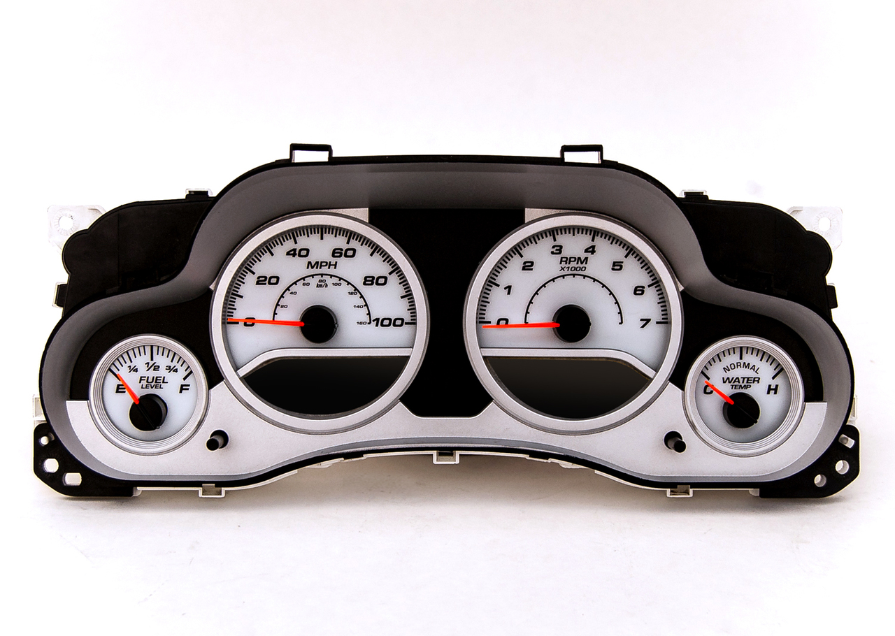 Jeep Wrangler JK custom aftermarket dash gauges overlay LED color